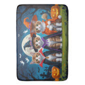 Abyssinian katten pompoen Halloween grappig Badmat (Voorkant Verticaal)