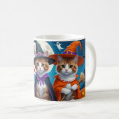 Abyssinian katten pompoen Halloween grappig Koffiemok (Voorkant rechts)