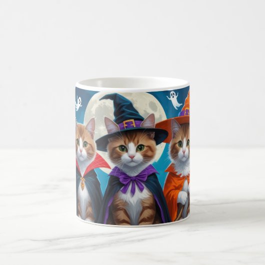 Abyssinian katten pompoen Halloween grappig Koffiemok (Center)