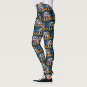 Abyssinian katten pompoen Halloween grappig Leggings (Links)