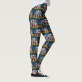 Abyssinian katten pompoen Halloween grappig Leggings (Rechts)