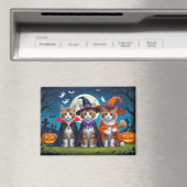 Abyssinian katten pompoen Halloween grappig Magneet (Insitu (Vaatwasser))