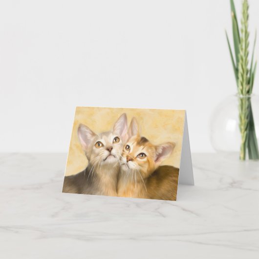 Abyssinian Kittens Kaart (Voorkant)