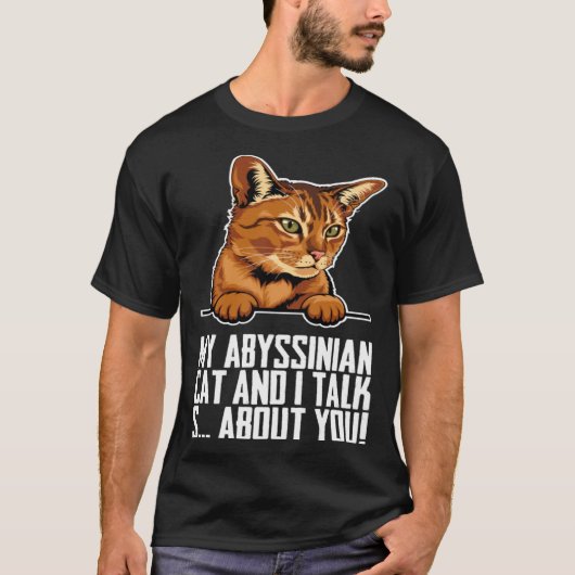 Abyssinian mom  Abyssinian kitten  Abyssinians T-shirt (Voorkant)