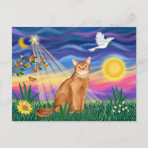 Abyssinian (rood 18) - Twilight (horiz) Briefkaart