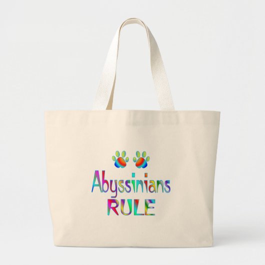 Abyssinians Regel Grote Tote Bag (Voorkant)