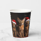 Abyssinien bij de open haard Kerstmis Papieren Bekers (Achterkant)