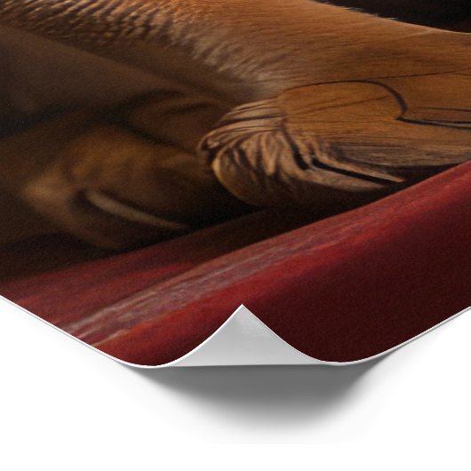 Abyssinien bij de open haard Kerstmis Poster (Hoek)