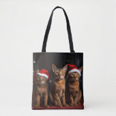 Abyssinien bij de open haard Kerstmis Tote Bag (Voorkant)