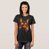 Abyssinien Cat Beach Party T-shirt (Voorkant volledig)