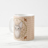Abyssinien Cat Fleur De Lis mok (Voorkant links)