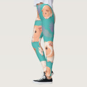 Abyssinien cavia pastel kleurrijk patroon leggings (Links)