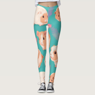 Abyssinien cavia pastel kleurrijk patroon leggings