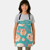 Abyssinien cavia pastel kleurrijk patroon schort (Insitu)