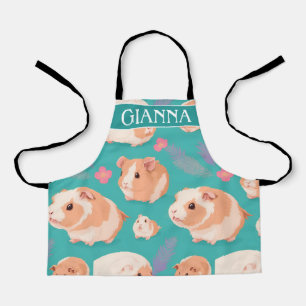 Abyssinien cavia pastel kleurrijk patroon schort