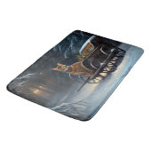 Abyssinien Sneeuwslee Ride Kerstdecoratie Badmat (Gekanteld)