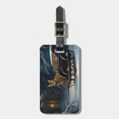 Abyssinien Sneeuwslee Ride Kerstdecoratie Bagagelabel (Voorkant verticaal)