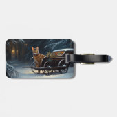 Abyssinien Sneeuwslee Ride Kerstdecoratie Bagagelabel (Achterkant horizontaal)