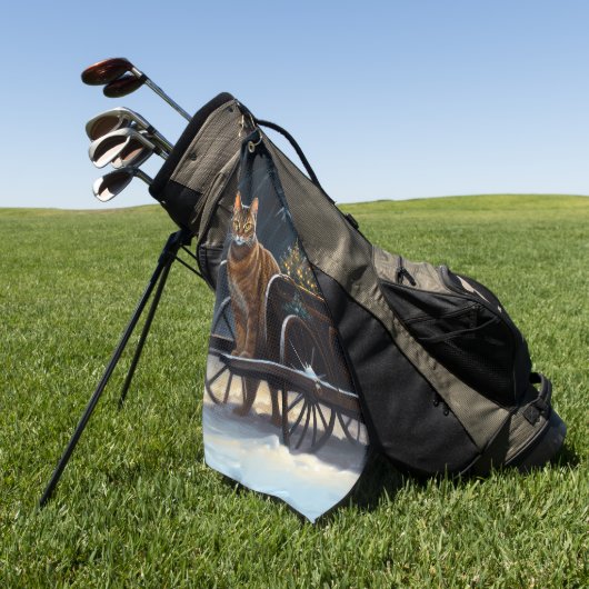 Abyssinien Sneeuwslee Ride Kerstdecoratie Golfhanddoek (Groen)