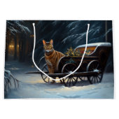 Abyssinien Sneeuwslee Ride Kerstdecoratie Groot Cadeauzakje (Voorkant)