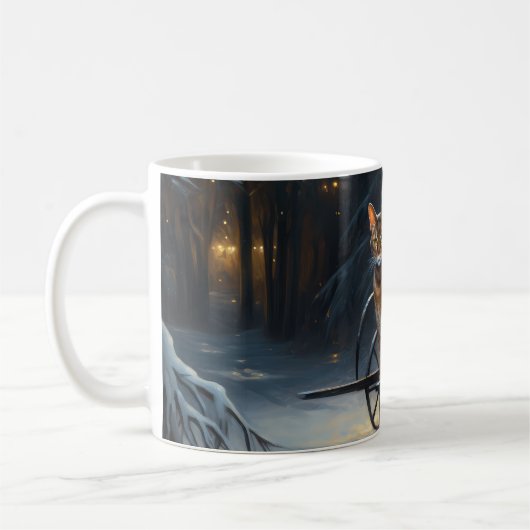 Abyssinien Sneeuwslee Ride Kerstdecoratie Koffiemok (Links)