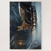 Abyssinien Sneeuwslee Ride Kerstdecoratie Legpuzzel (Verticaal)