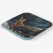 Abyssinien Sneeuwslee Ride Kerstdecoratie Papieren Bordje (Gebogen)