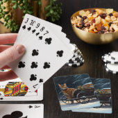 Abyssinien Sneeuwslee Ride Kerstdecoratie Pokerkaarten (Insitu)