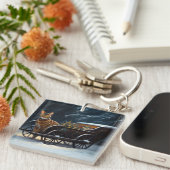 Abyssinien Sneeuwslee Ride Kerstdecoratie Sleutelhanger (Voorkant Rechts)