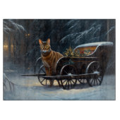 Abyssinien Sneeuwslee Ride Kerstdecoratie Snijplank (Voorkant)