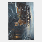 Abyssinien Sneeuwslee Ride Kerstdecoratie Theedoek (Verticaal)