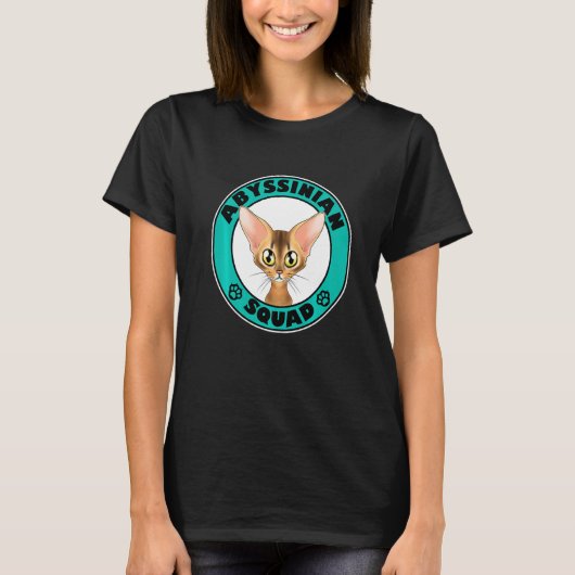 Abyssinien Squad I Kat I Abyssinien Kat T-shirt (Voorkant)