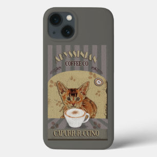 Abyssiniër Coffee Capurrcino Vintage Poster Case-Mate iPhone Case