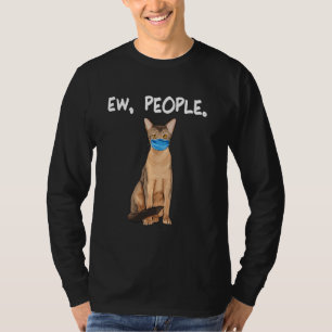 Abyssiniër Ew People Cat Wearing Face Mask T-shirt