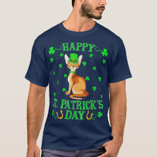 Abyssinin Cat Lover Leprechaun Abyssinin St T-shirt