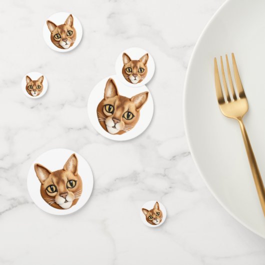 Abyssinische Cat 3D geïnspireerd Confetti (Groep)