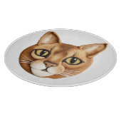 Abyssinische Cat 3D geïnspireerd Snijplank (Hoek)