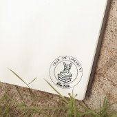 Abyssinische kat, boek uit de bibliotheek van rubberstempel