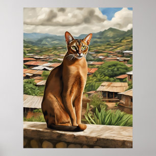 Abyssinische kat - Kunstdruk Poster