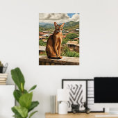 Abyssinische kat - Kunstdruk Poster (Thuiskantoor)