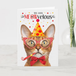 Abyssinische kat MEOWvelous verjaardag Kaart