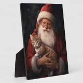Abyssinische Kat met Sinterklaas Feestelijke Kerst Fotoplaat (Zijkant)
