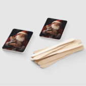 Abyssinische Kat met Sinterklaas Feestelijke Kerst Handwaaier (Niet-gemonteerd)