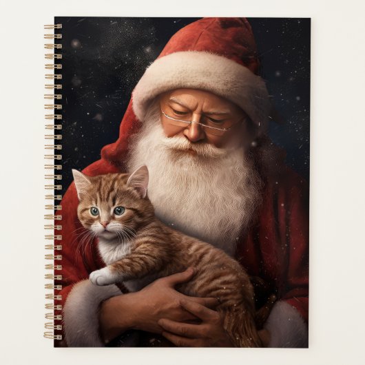 Abyssinische Kat met Sinterklaas Feestelijke Kerst Planner (Voorkant)