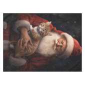 Abyssinische Kat met Sinterklaas Feestelijke Kerst Tafelkleed (Voorkant (Horizontaal))