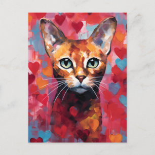 Abyssinische kat Valentijnsdag Briefkaart