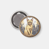 Abyssinische Kat voor het kasteel Magneet (Voorkant / Achterkant)