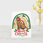 Abyssinische kat Vrolijk Kerstfeest Kaart (Gele Bloem)
