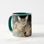 Abyssische katten mok (Voorkant links)