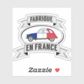 Abzeichen Oldtimer 2cv fabrique en France Sticker (Vel)